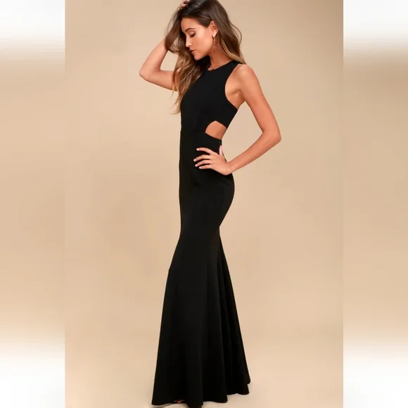 Lulu's Loving Embrace Black Cutout Maxi Dress - Picture 2 of 5